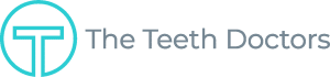 teeth doctors logo teal grey