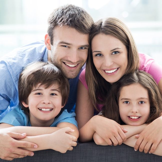 family smiling
